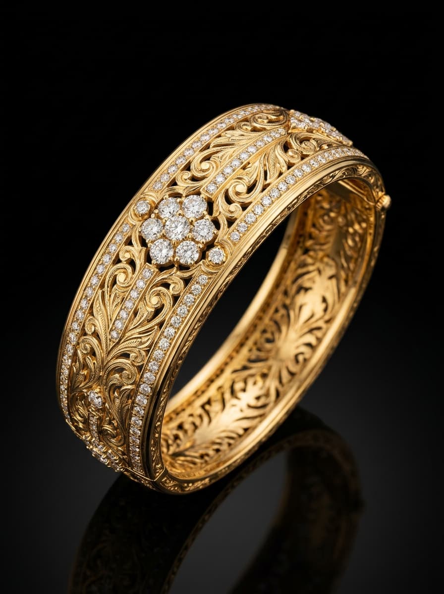 Heritage Gold Bangle